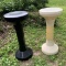 MCM Plastic Stools.  The Black Stool is stamped made in Denmark.  See Photos..