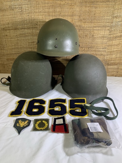 Military Helmets & Patches.