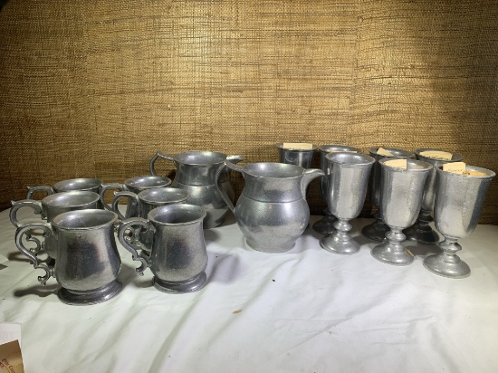 Wilton Stamped Pewter Group.