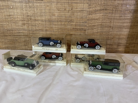 6 Solido made in France Collector Cars.