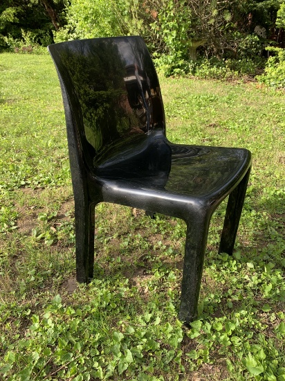 MCM Poliform Chair in Black Resin