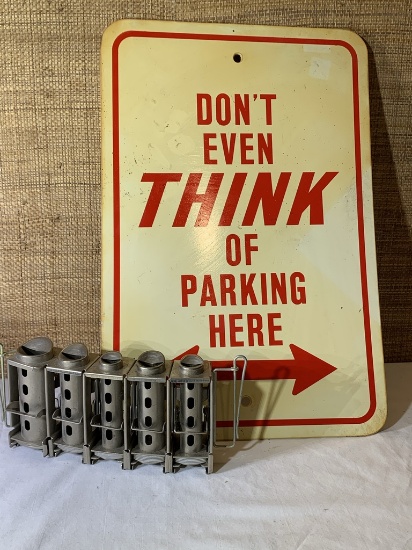 Johnson Fare Box Co. Chicago Coin Dispenser and Sign.