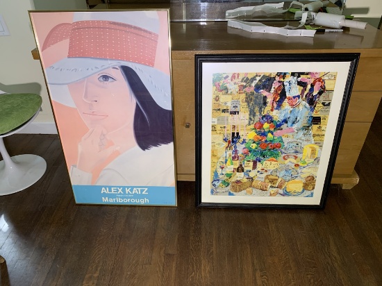 2 Framed Prints - Leroy Neiman and Alex Katz (pencil signed)