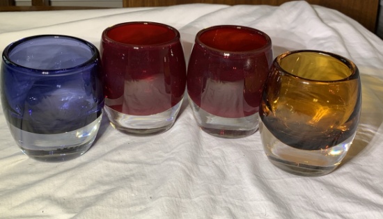 Group of Mid-century Modern Glass Rocks Glasses