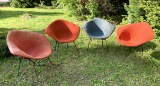 4 Mid Century Modern Knoll Diamond Chairs.