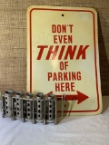 Johnson Fare Box Co. Chicago Coin Dispenser and Sign.
