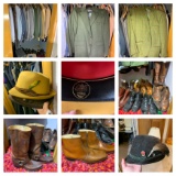 Great Group of Vintage Clothing - Suits, Shirts, Shoes, Hats, Ties, Pants & Coats.  See Photos.