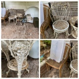 Clean out Back Porch - Table Tops, Cast Iron Table, Chairs & More.