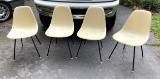 4 Mid Century Modern Herman Miller Inc. Fiberglass Shell Chair.