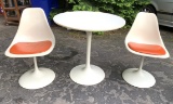 Mid Century Modern Tulip Table + 2 chairs