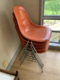 5 Herman Miller Mid-century Modern Shell Chairs