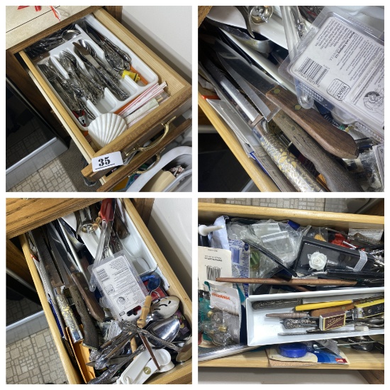 Kitchen drawers contents lot
