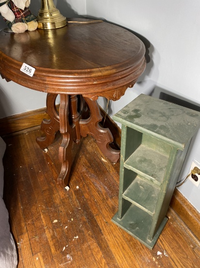 Victorian Table PLUS wooden green cubby