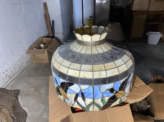 Large hanging stained glass lamp