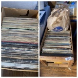 2 large boxes of vintage popular records