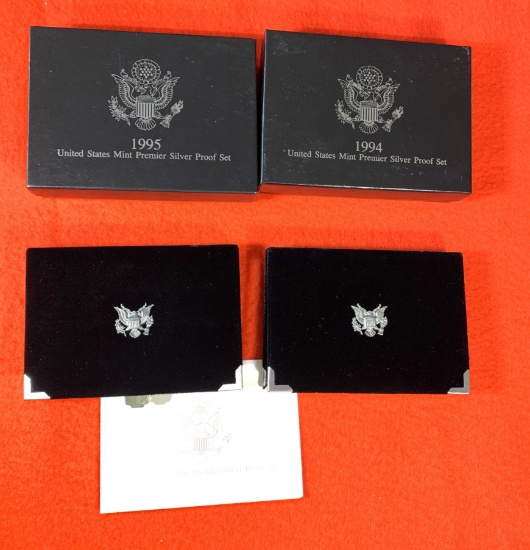 1994 & 1995 United States Mint Premier Silver Proof Sets