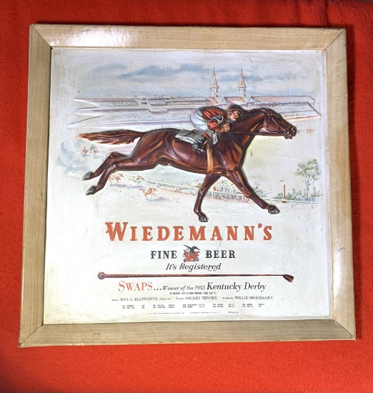 Wiedemann's Beer Advertising Sign Plastic