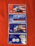 4 Uncirculated Coin Sets - 2002, (2) 2003 coin packets & 2004