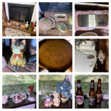 Assortment of Glassware - Edison Brick, Meat Grinder, Beer Bottles, Figurines and More