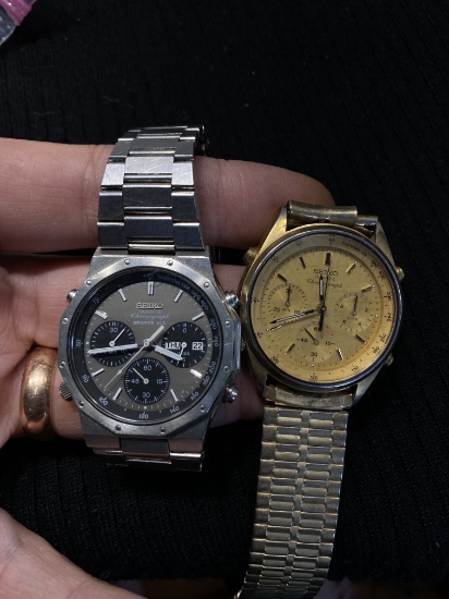 2 Vintage Seiko Chronograph Watches