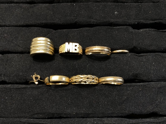 Group of 14k gold antique rings - 32 grams