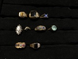 Group lot of old 10k gold rings - 29 grams