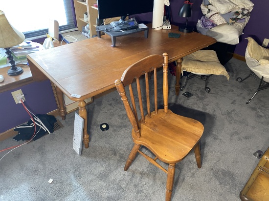 Vintage Drop Leaf Table and Chair