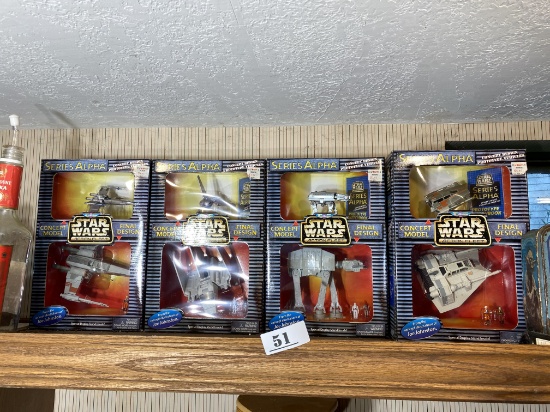 Group lot of Star Wars Series Alpha Toys Micro Machines toys in boxes