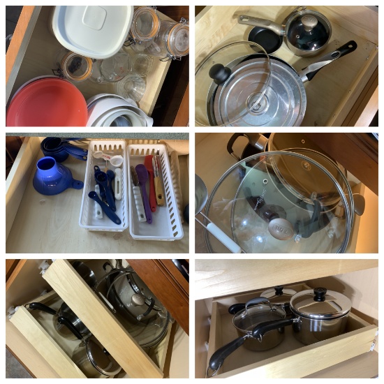 Kitchen cabinet and drawers lot