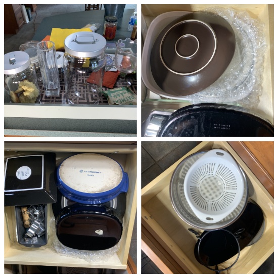 Kitchen Island top and cabinet contents