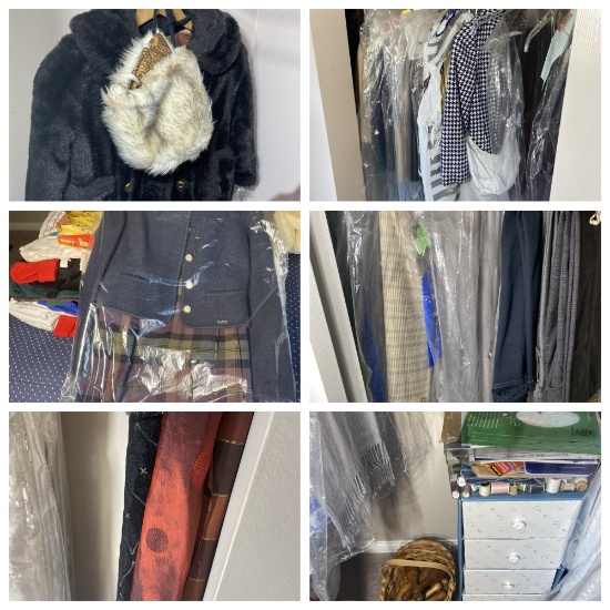 Vintage Closet Loaded with items