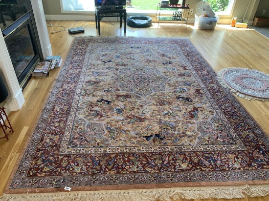 Large Rug Depicting Mongol Warriors