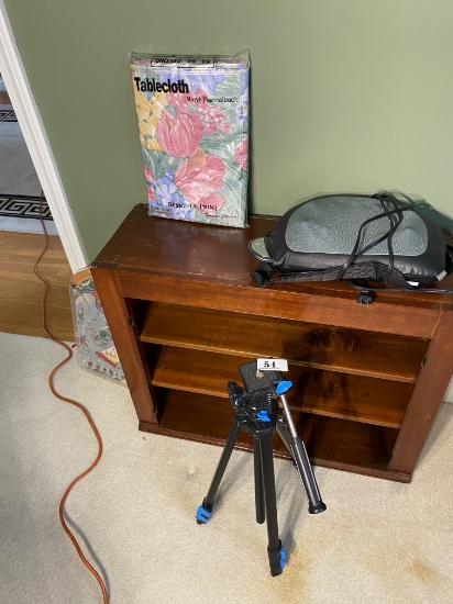 Tripod, massager, tablecloth