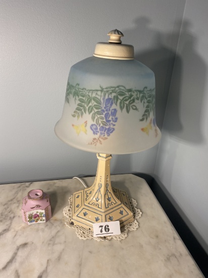 Older Fairy Lamp with Cast iron base