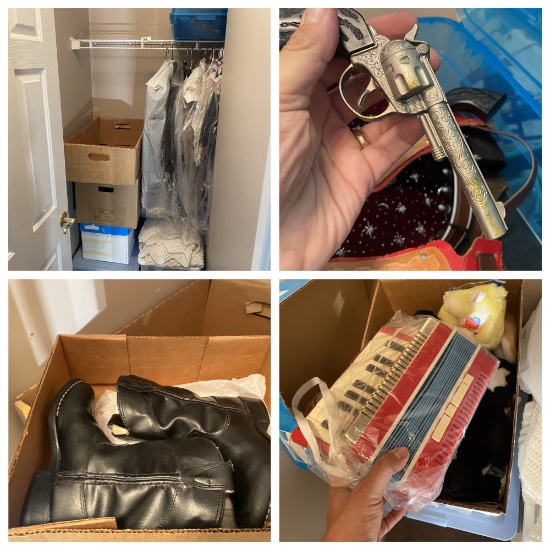 Kids' costumes, higher end clothing + shoes