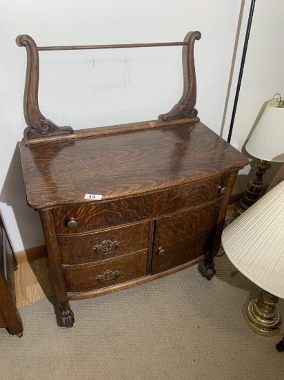 Antique Washstand With Towel bar