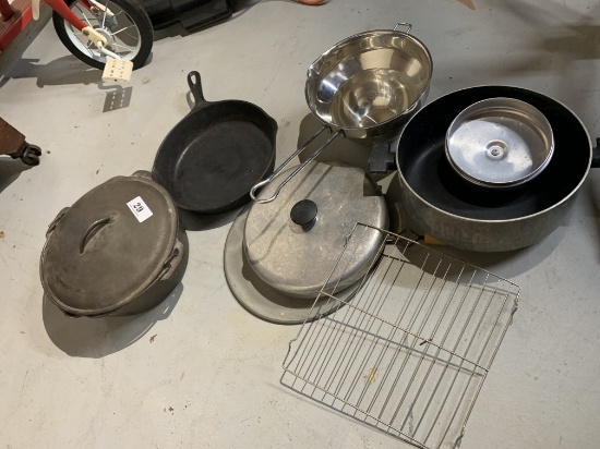 Cast iron dutch oven, Wagner pan and more