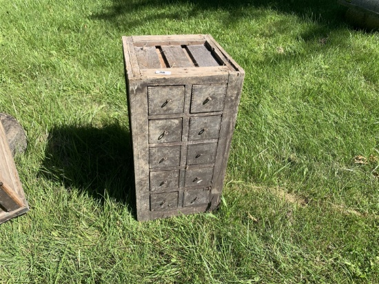 Antique Wooden Box with drawers