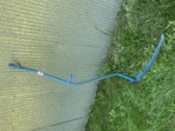 Blue Painted Antique Scythe Tool