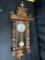 Antique Wall Clock with Elaborate Wooden Case