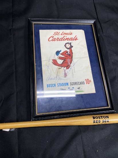 St. Louis Cardinals Scorecard with autographs