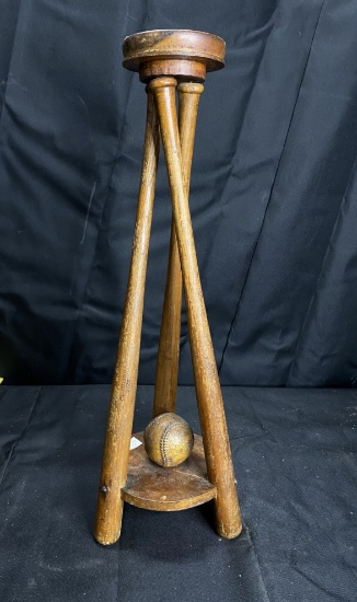 Unusual Antique baseball Bat & Ball Ashtray