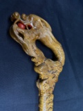 Vintage Wooden Chinese Carved Cane