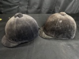 Two Older Riding Helmets