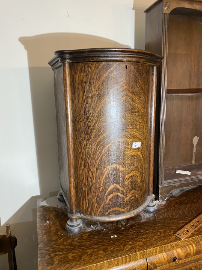 Antique Oak Record Cabinet