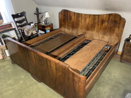 Large unusual Art Deco Era Bed