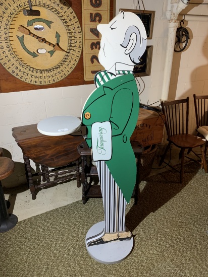 Vintage 6' tall Tanqueray Gin Advertising Wooden Sign