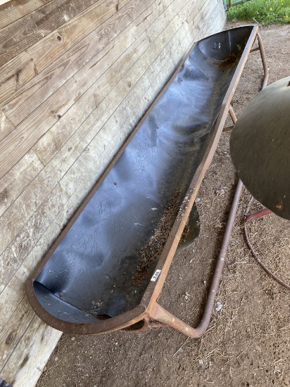 Metal and rubber feed trough