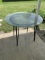 Vintage Glass top outdoor table