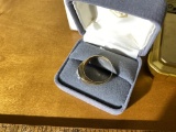 10k gold Men's Ring with Center CZ Stone